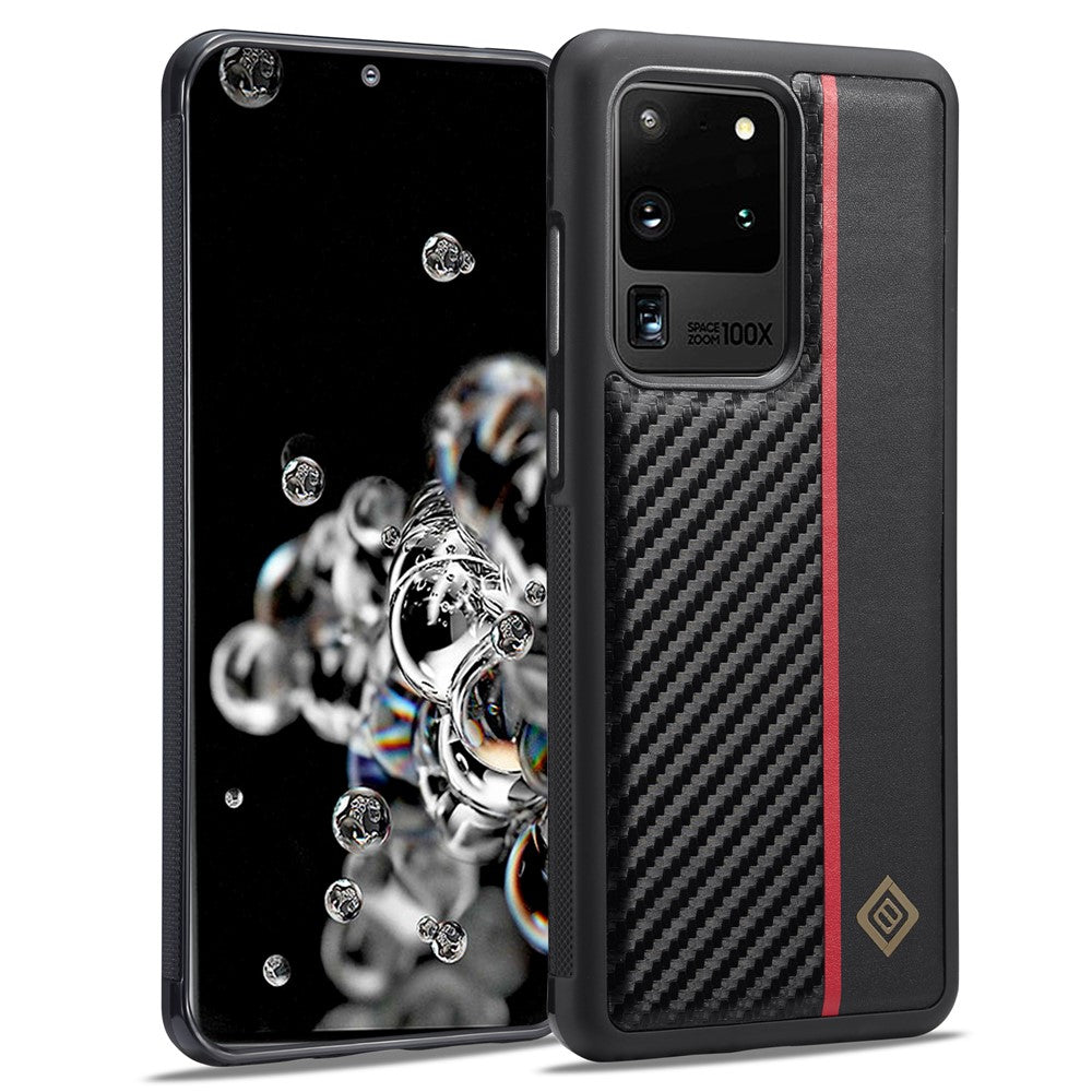 Galaxy S20 Ultra Stoßfeste Hülle - Carbonfaser-Optik