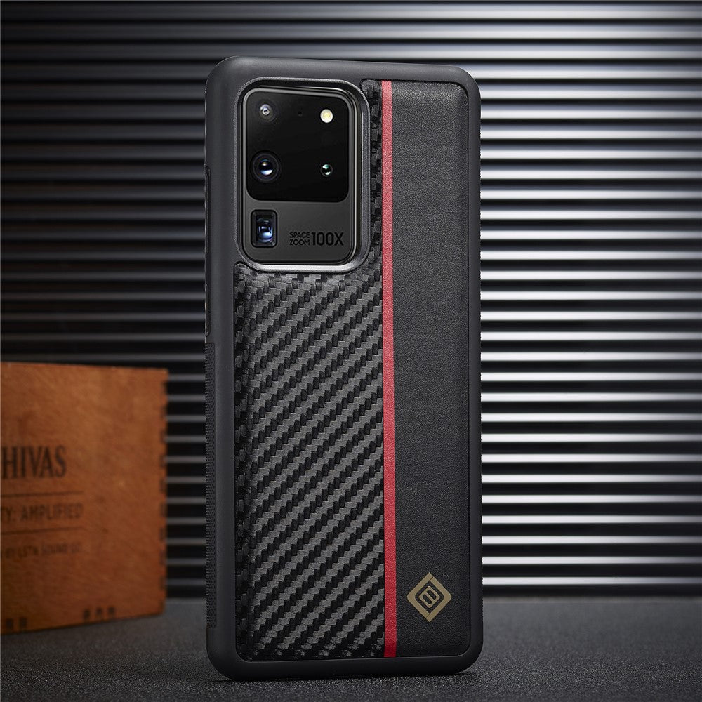 Galaxy S20 Ultra Stoßfeste Hülle - Carbonfaser-Optik