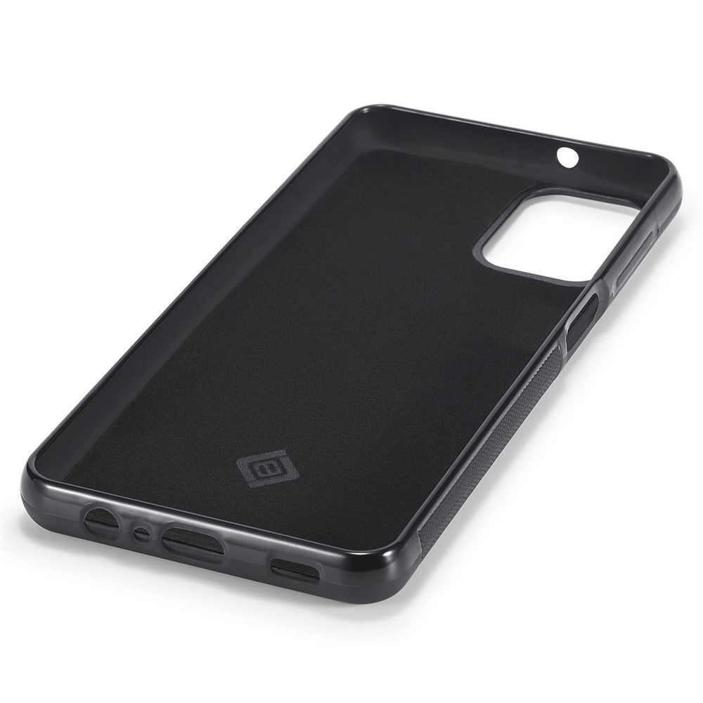 Galaxy A12 Stoßfeste Hülle - Carbonfaser-Optik – PU-Leder & TPU