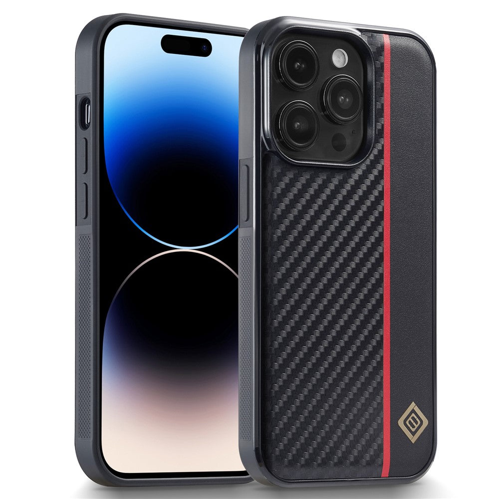 iPhone 14 Pro Stoßfeste Hülle - Carbonfaser-Optik