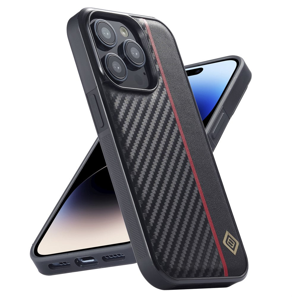 iPhone 14 Pro Stoßfeste Hülle - Carbonfaser-Optik