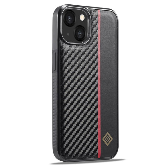 iPhone 14 Stoßfeste Hülle - Carbonfaser-Optik