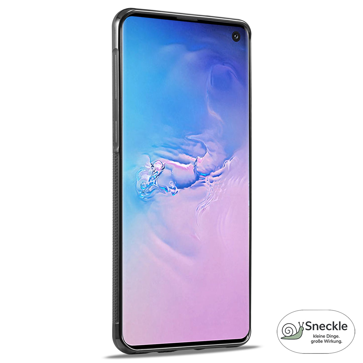 Galaxy S10 4G Stoßfeste Hülle - Carbonfaser-Optik – PU-Leder & TPU