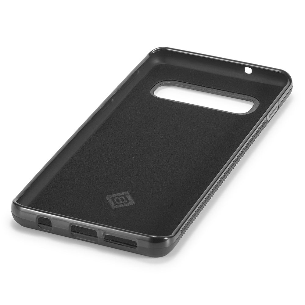 Galaxy S10 Plus Stoßfeste Hülle - Carbonfaser-Optik – PU-Leder & TPU