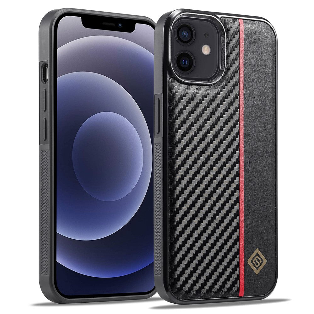 iPhone 12 / 12 Pro Stoßfeste Hülle - Carbonfaser-Optik