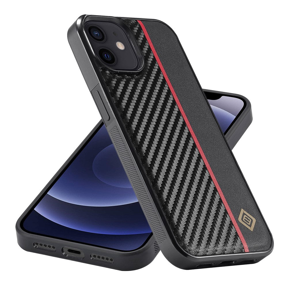 iPhone 12 / 12 Pro Stoßfeste Hülle - Carbonfaser-Optik