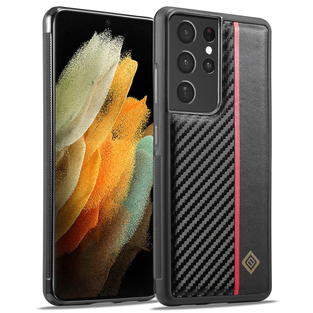 Galaxy S21 Ultra 5G Stoßfeste Hülle - Carbonfaser-Optik