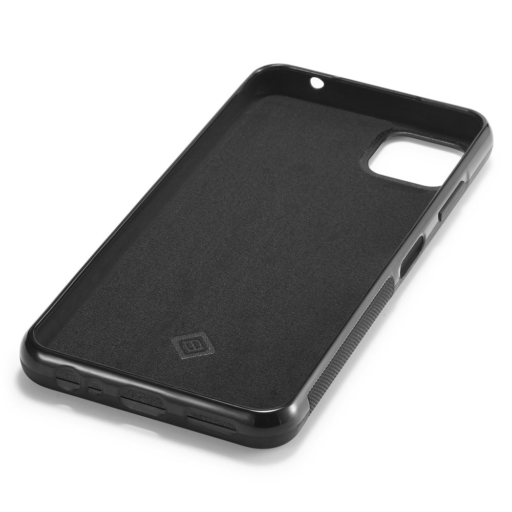 Galaxy A22 5G Stoßfeste Hülle - Carbonfaser-Optik – PU-Leder & TPU