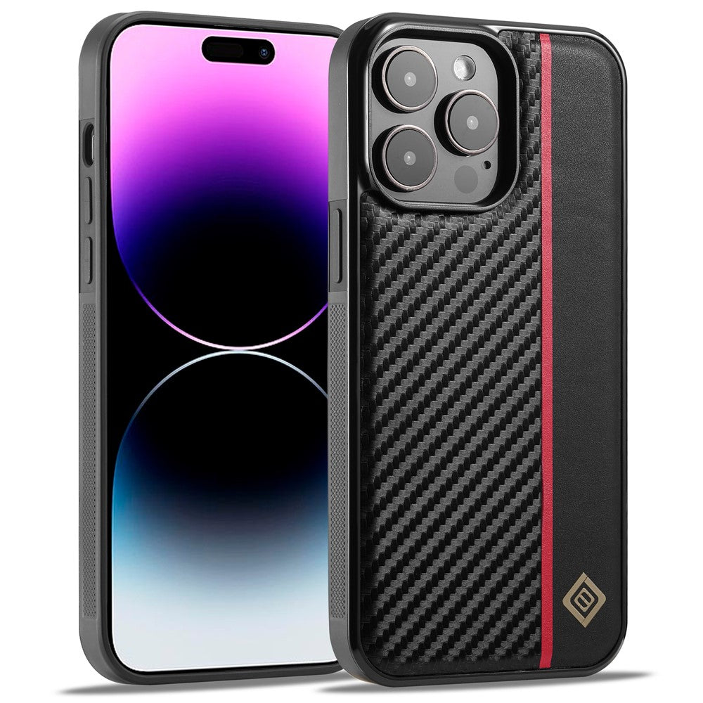 iPhone 14 Pro Max Stoßfeste Hülle - Carbonfaser-Optik