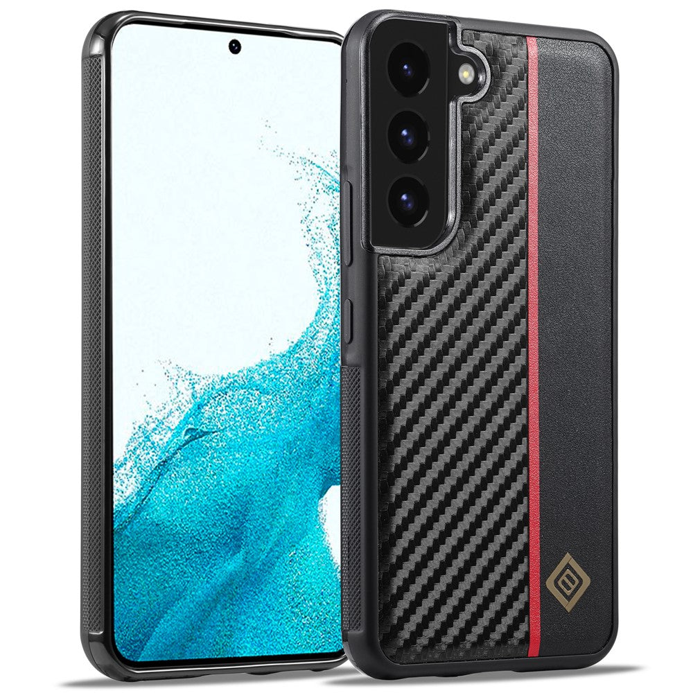 Galaxy S22 5G Stoßfeste Hülle - Carbonfaser-Optik