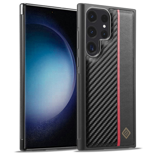 Galaxy S23 Ultra Stoßfeste Hülle - Carbonfaser-Optik