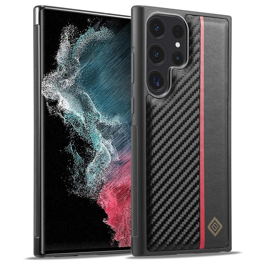 Galaxy S22 Ultra Stoßfeste Hülle - Carbonfaser-Optik