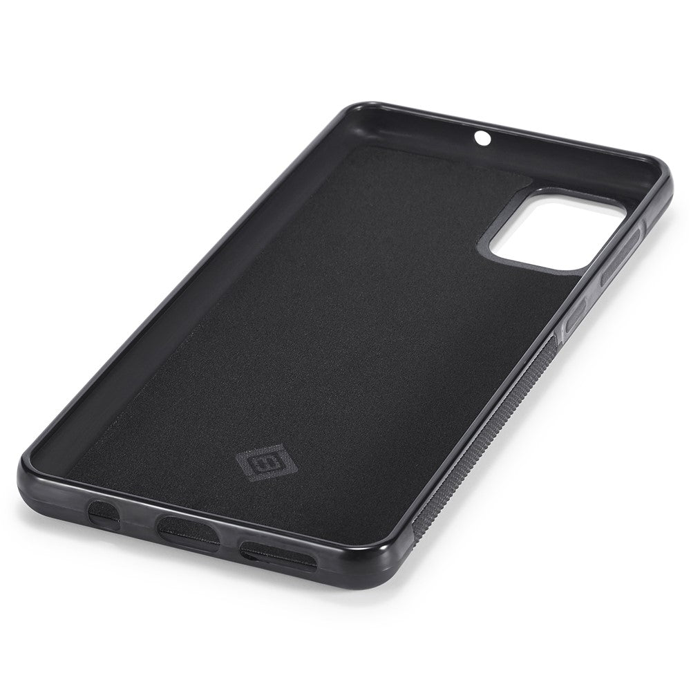Galaxy A71 4G SM-A715 Stoßfeste Hülle - Carbonfaser-Optik – PU-Leder & TPU
