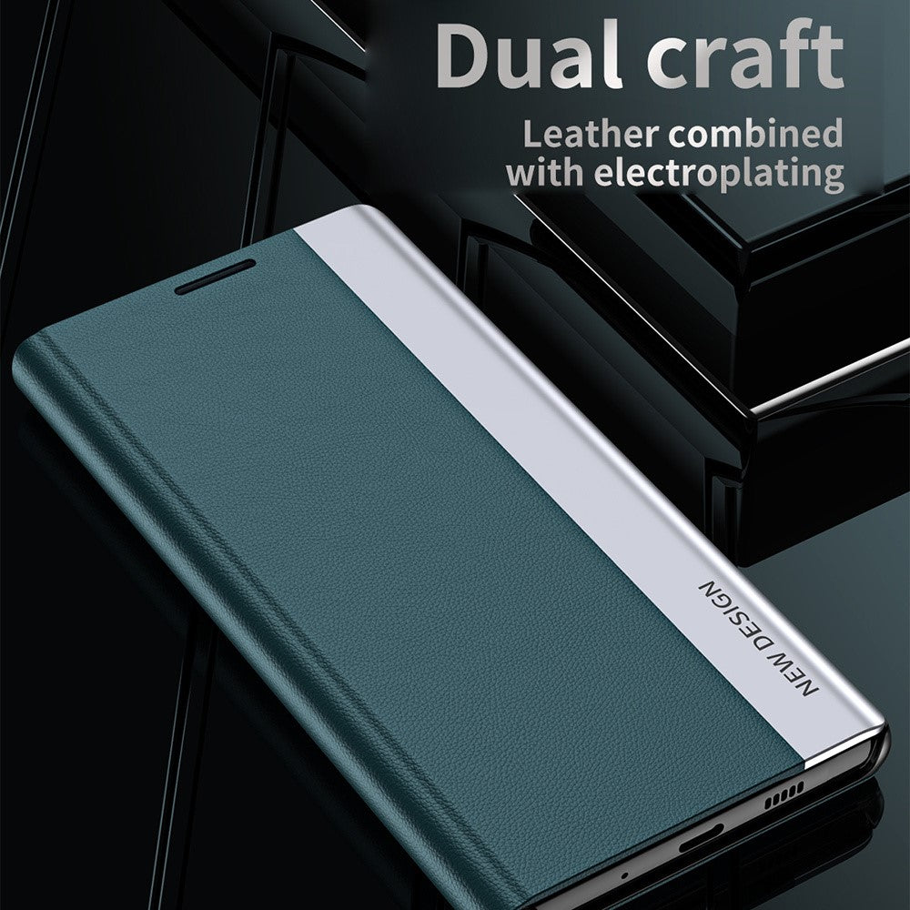 Galaxy S23 FE Klappbare Hülle – elegant, stoßfest, mit Ständer & galvanisierter Oberfläche