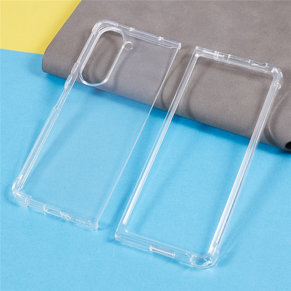 For Samsung Galaxy Z Fold5 5G Transparent Phone Case Flexible TPU Four Corners Reinforced Protective Cover