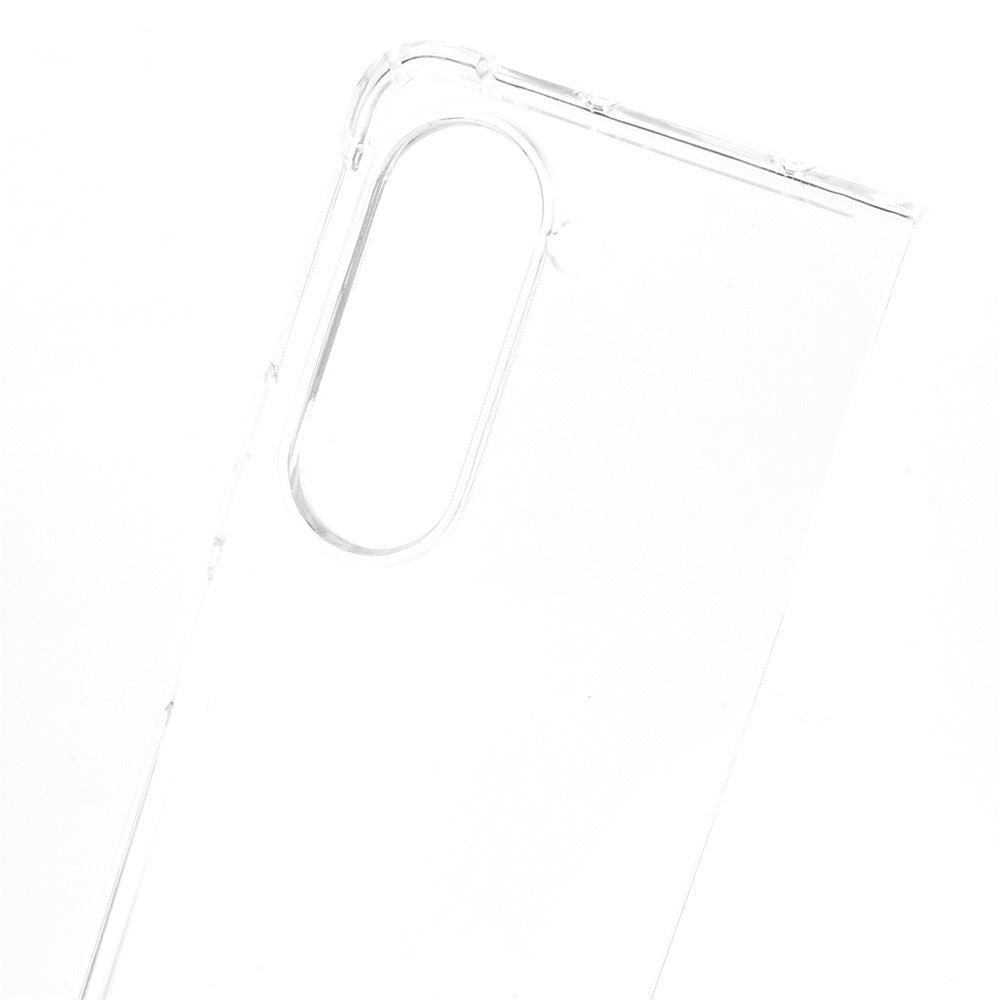 For Samsung Galaxy Z Fold5 5G Transparent Phone Case Flexible TPU Four Corners Reinforced Protective Cover