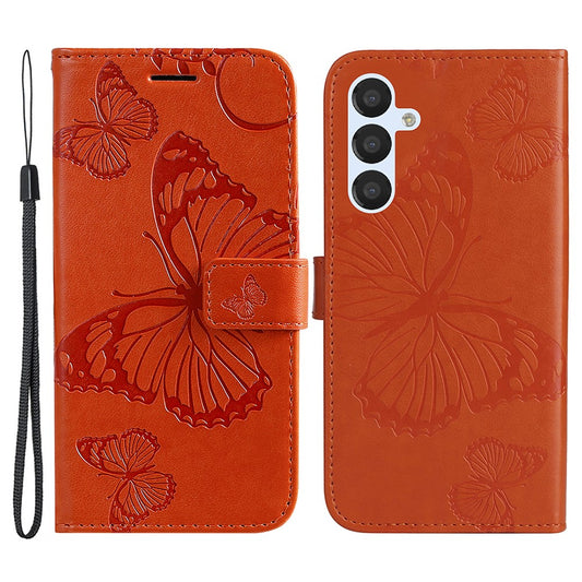 Galaxy S23 FE Wallet-Hülle – Schmetterling Aufgedruckt & Mit Ständer und Riemen