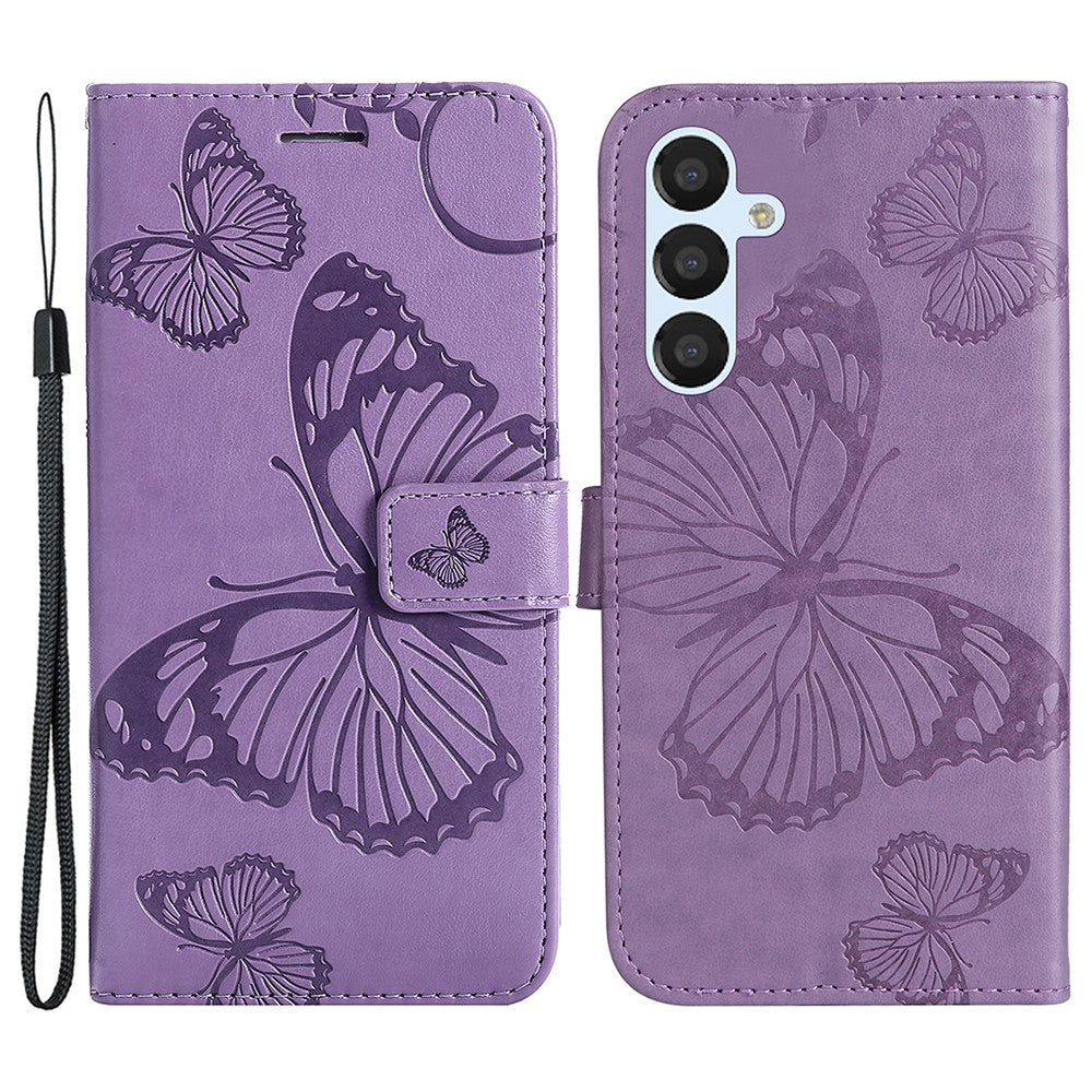 Galaxy S23 FE Wallet-Hülle – Schmetterling Aufgedruckt & Mit Ständer und Riemen