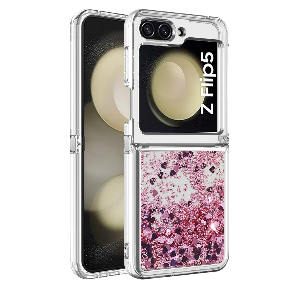 Galaxy Z Flip5 5G Glitzer-Hülle – Stoßfest & mit Treibsand