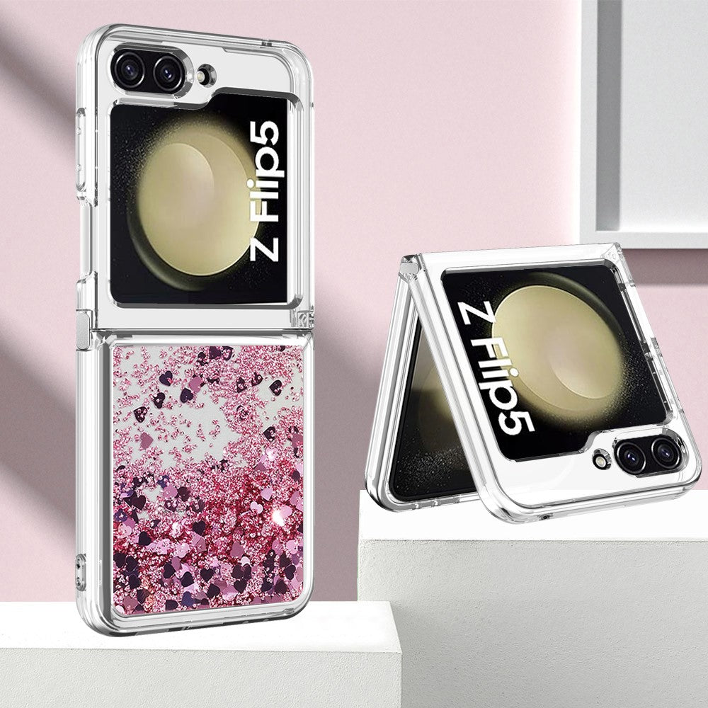 Galaxy Z Flip5 5G Glitzer-Hülle – Stoßfest & mit Treibsand