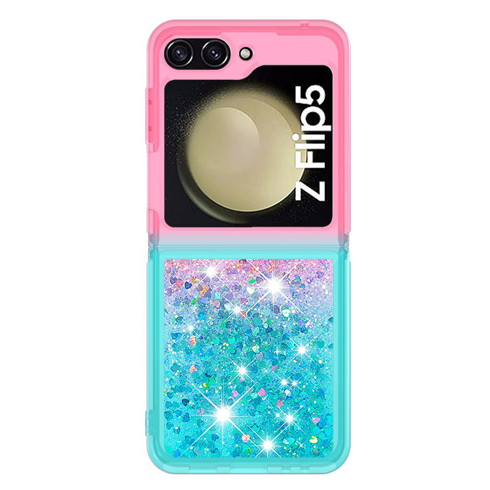 Galaxy Z Flip5 5G Glitter-Hülle – Farbverlauf mit funkelndem Puder