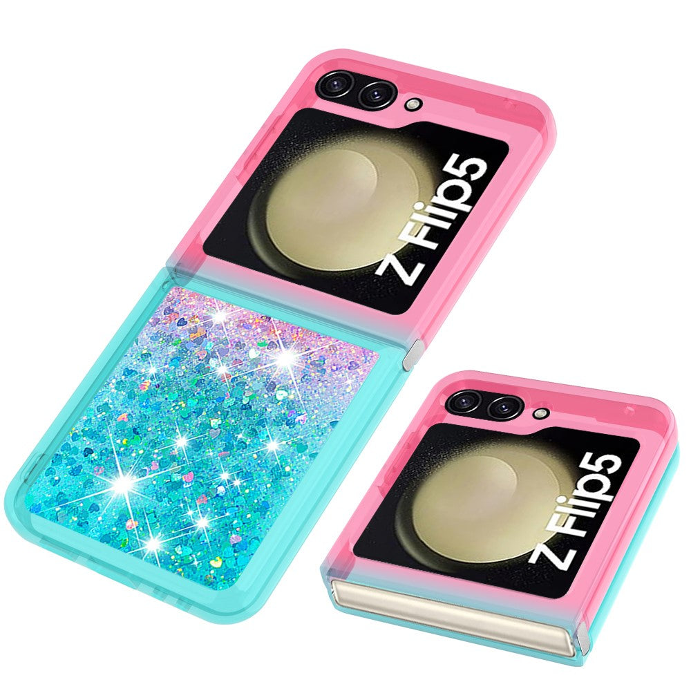Galaxy Z Flip5 5G Glitter-Hülle – Farbverlauf mit funkelndem Puder