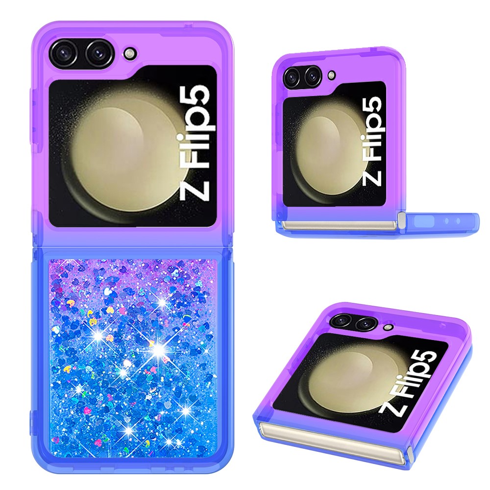 Galaxy Z Flip5 5G Glitter-Hülle – Farbverlauf mit funkelndem Puder