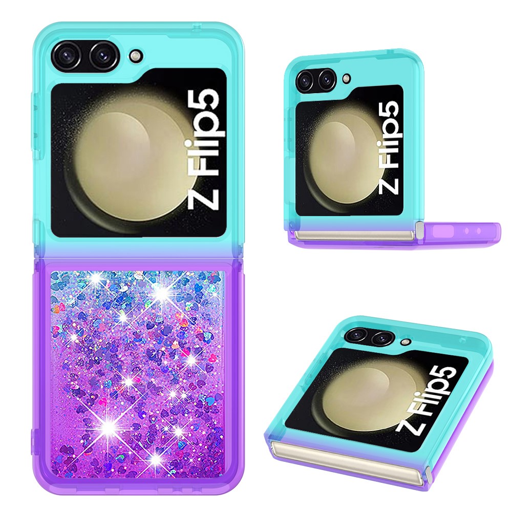 Galaxy Z Flip5 5G Glitter-Hülle – Farbverlauf mit funkelndem Puder