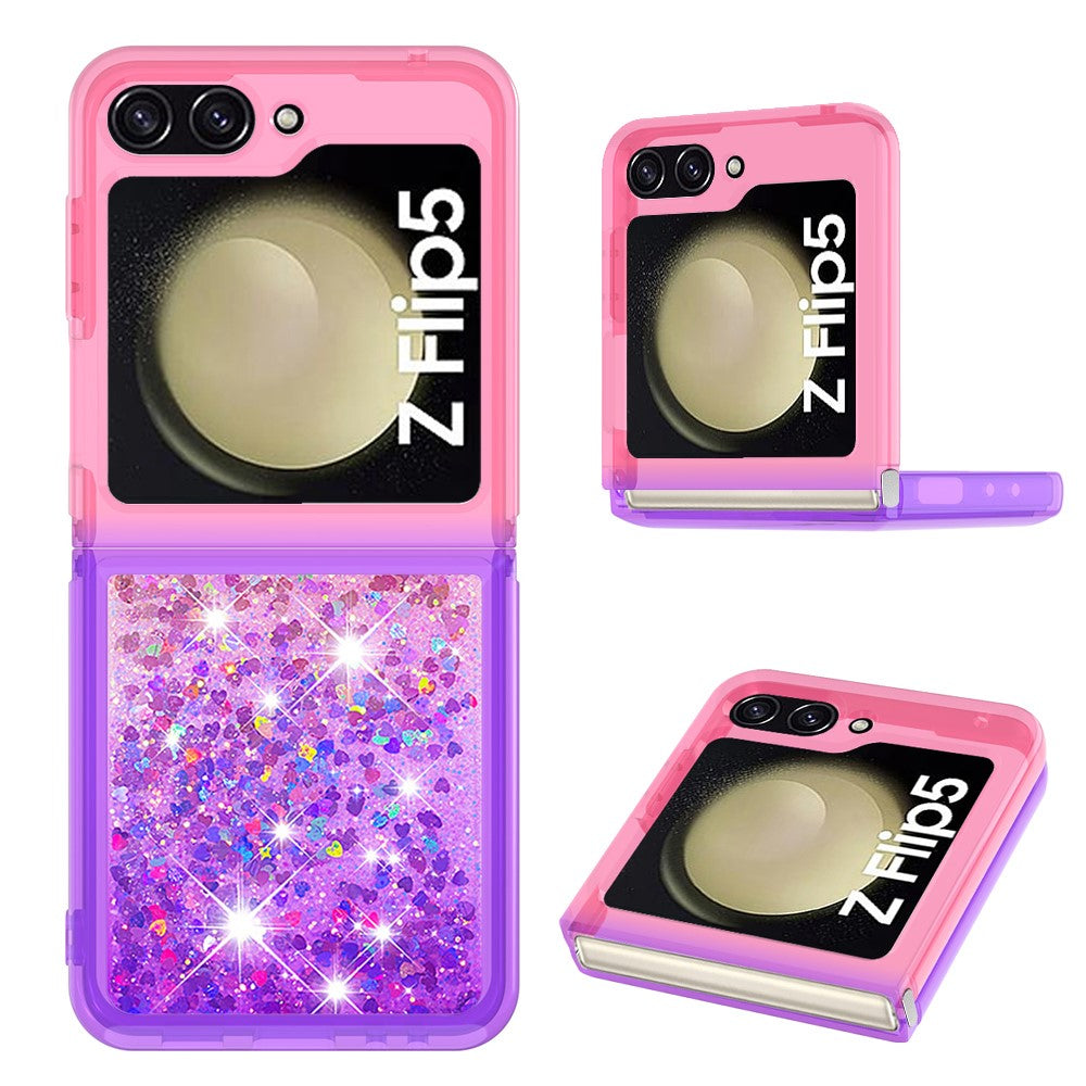 Galaxy Z Flip5 5G Glitter-Hülle – Farbverlauf mit funkelndem Puder