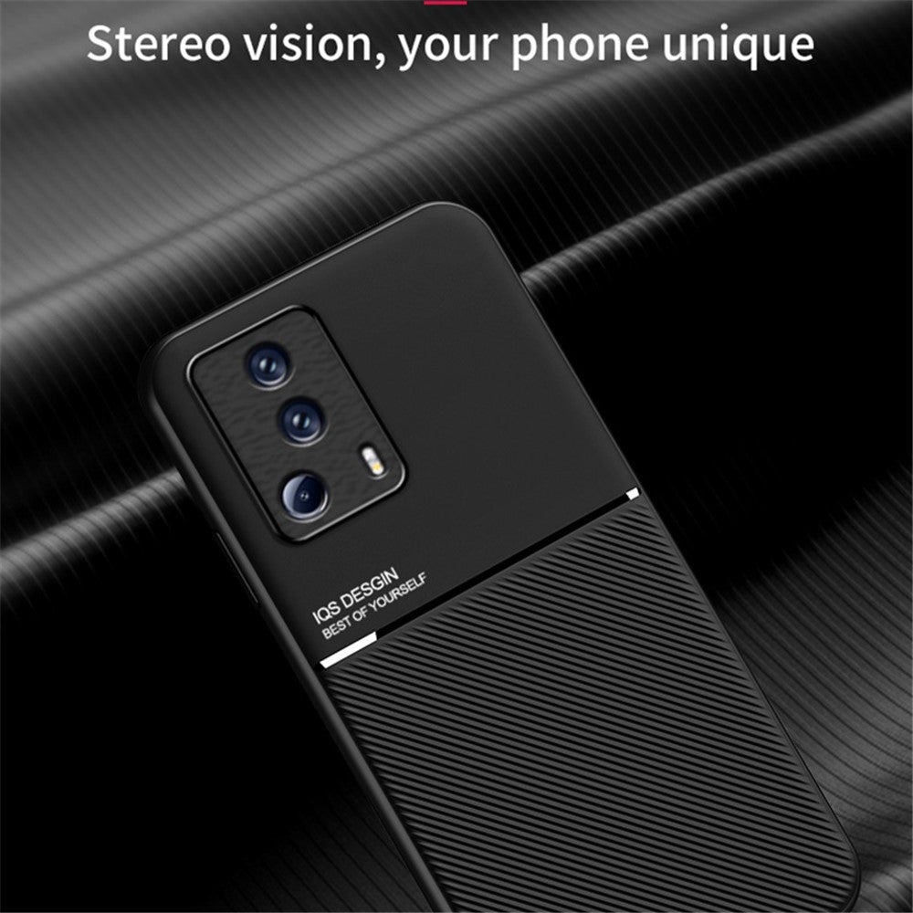 Lines Imprinted Phone Case for Xiaomi 13 Lite / Civi 2 5G , Magnetic Car Mount Leather+TPU Phone Cover