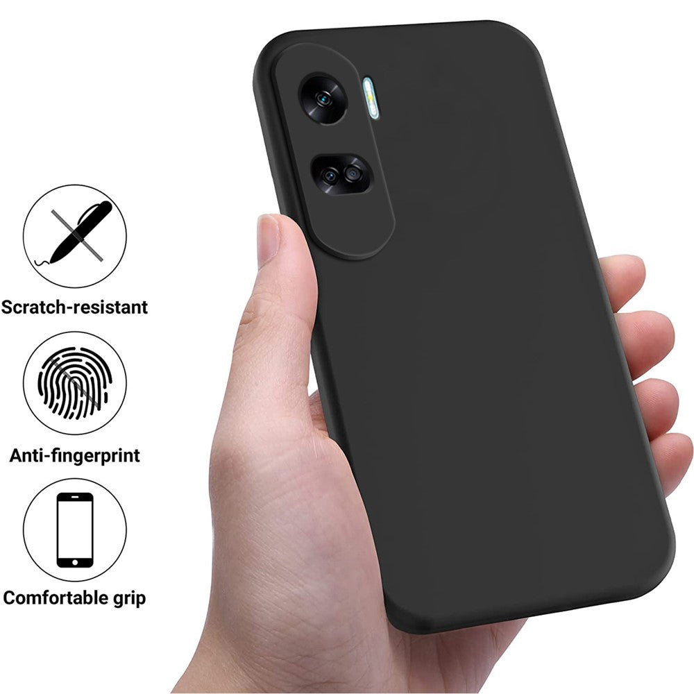 For Honor 90 Lite 5G / X50i 5G Liquid Silicone Phone Case Soft Lining Shockproof Cover with Strap