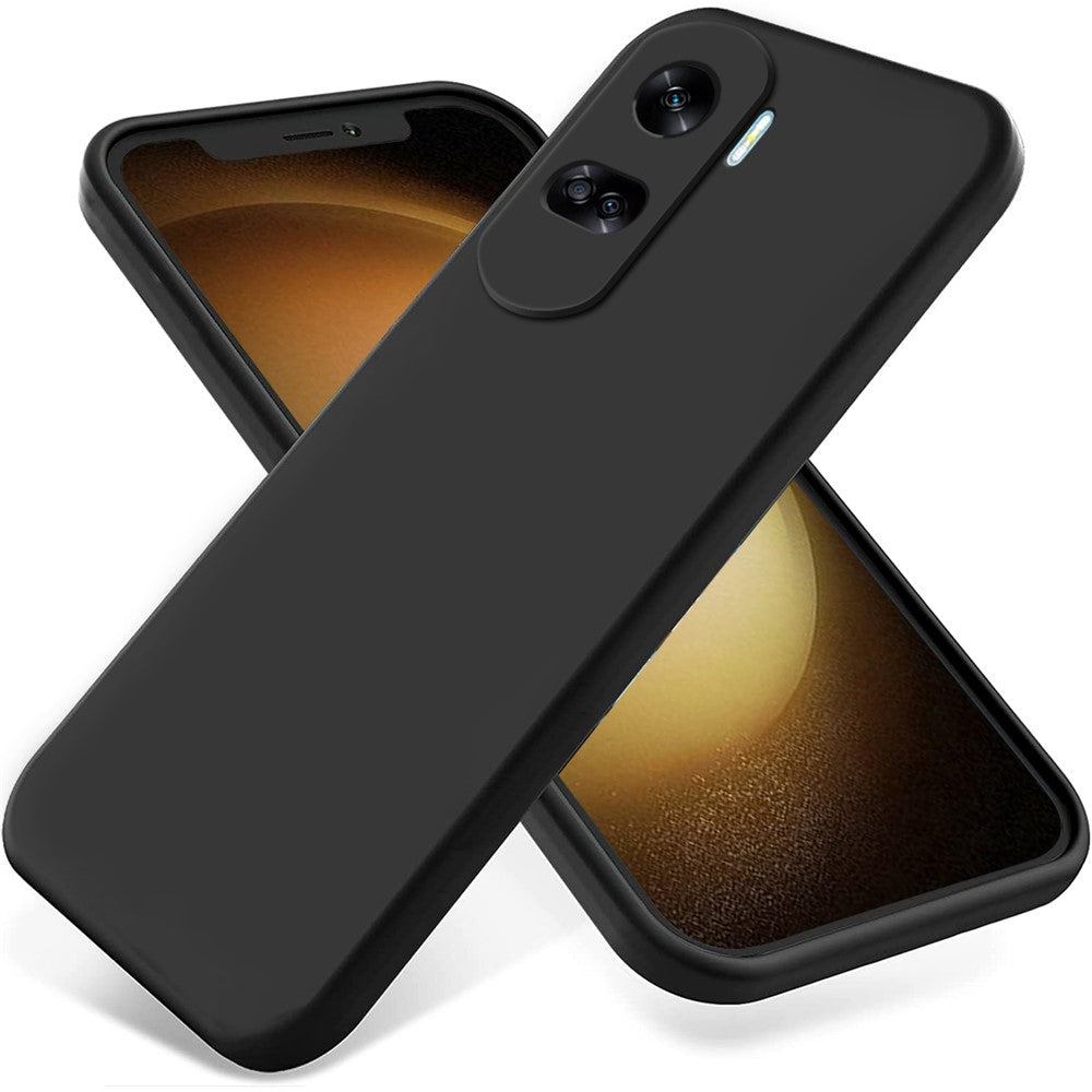 For Honor 90 Lite 5G / X50i 5G Liquid Silicone Phone Case Soft Lining Shockproof Cover with Strap