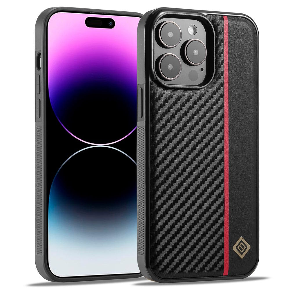 iPhone 15 Pro Max Stoßfeste Hülle - Carbonfaser-Optik