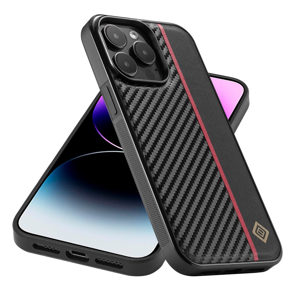 iPhone 15 Pro Max Stoßfeste Hülle - Carbonfaser-Optik
