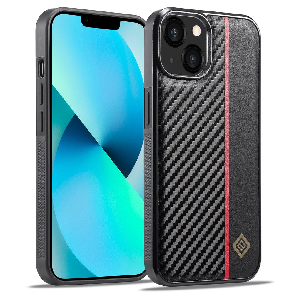 iPhone 15 Stoßfeste Hülle - Carbonfaser-Optik