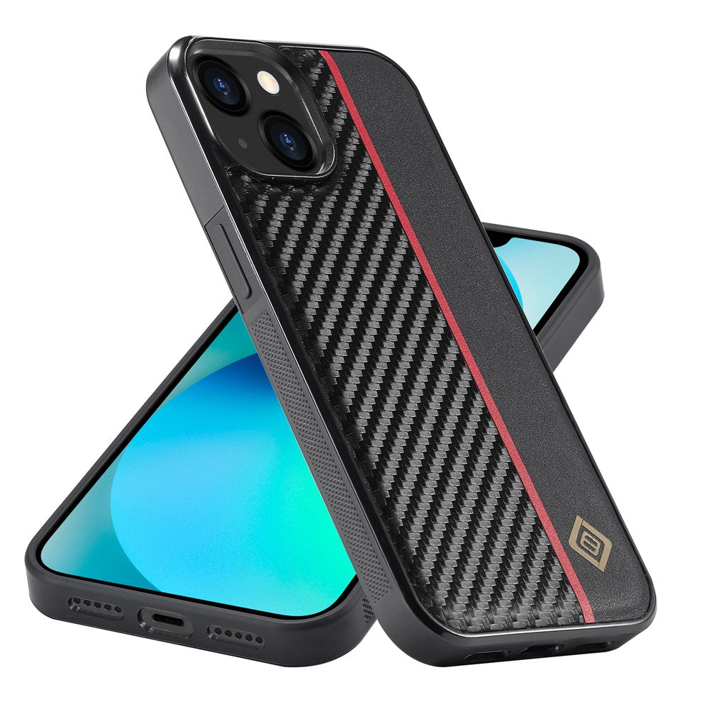 iPhone 15 Stoßfeste Hülle - Carbonfaser-Optik