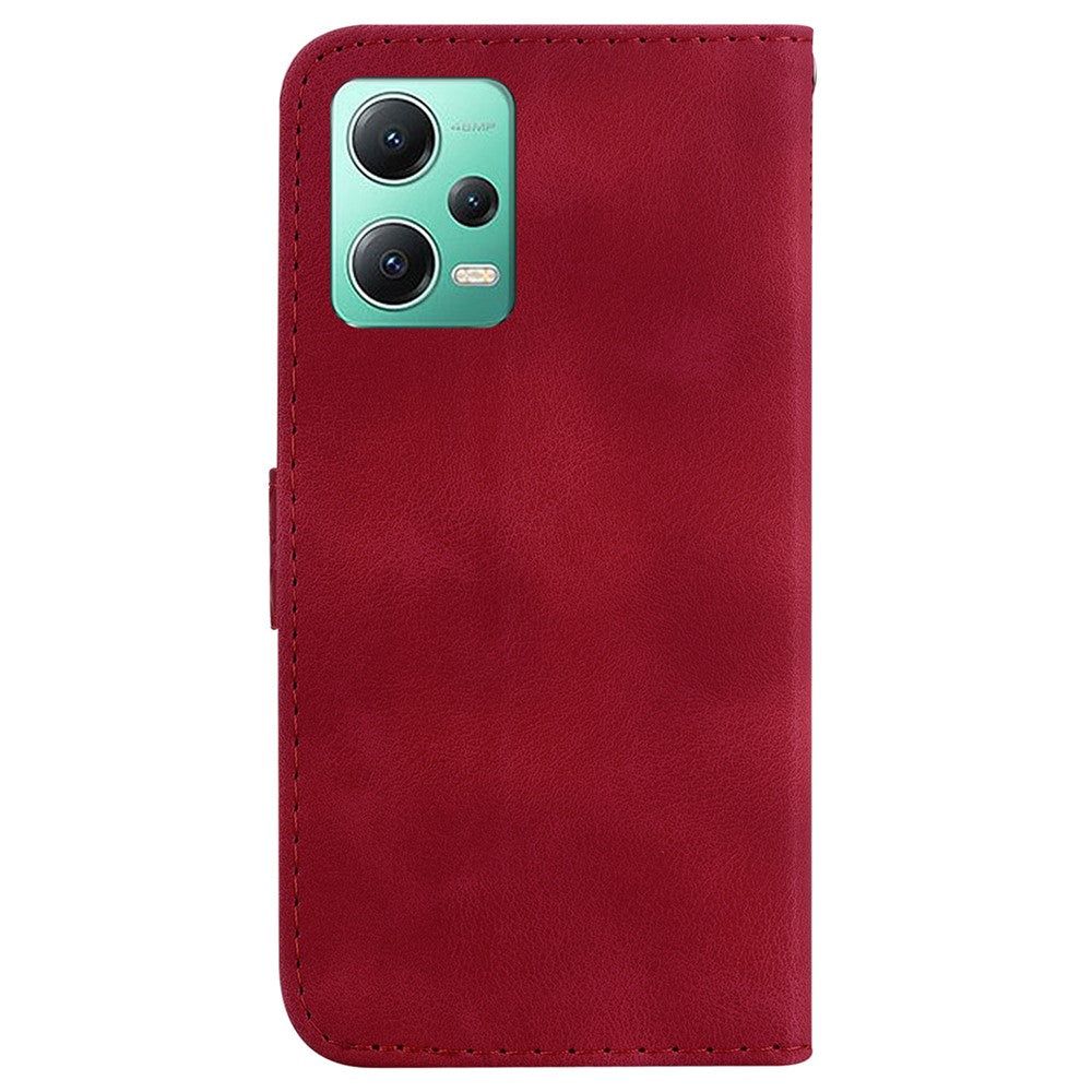 PU Leather Shell for Xiaomi Redmi Note 12 5G (China) / (India) / (Global) / Poco X5 5G 7-Shape Imprinted Wallet Stand Phone Case