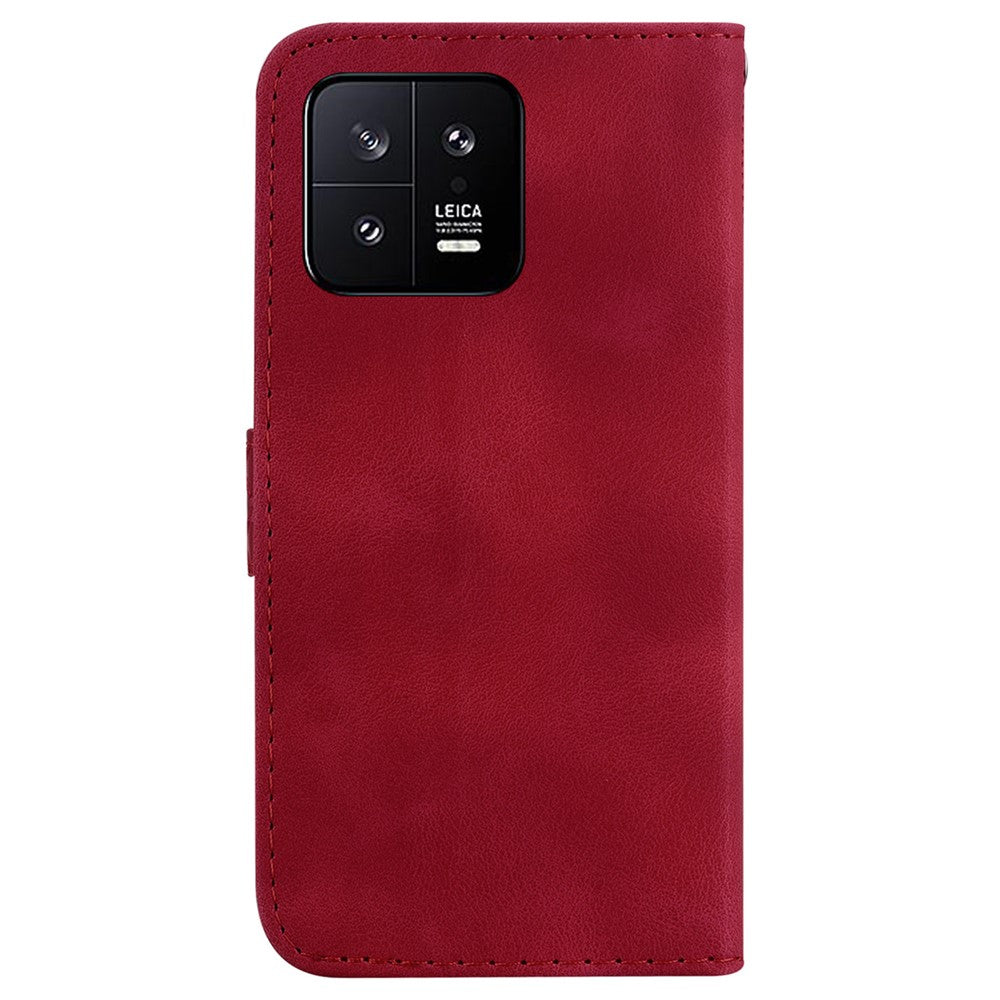 Anti-Scratch Cover for Xiaomi 13 , PU Leather Case Stand Imprinted Wallet Phone Shell