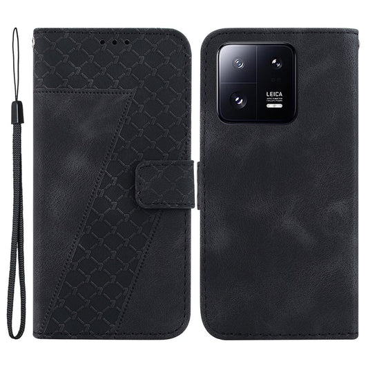 Xiaomi 13 Pro 5G Handyhülle – PU Leather Phone Case Brieftaschen-Ständerhülle mit 7-förmigem Aufdruck