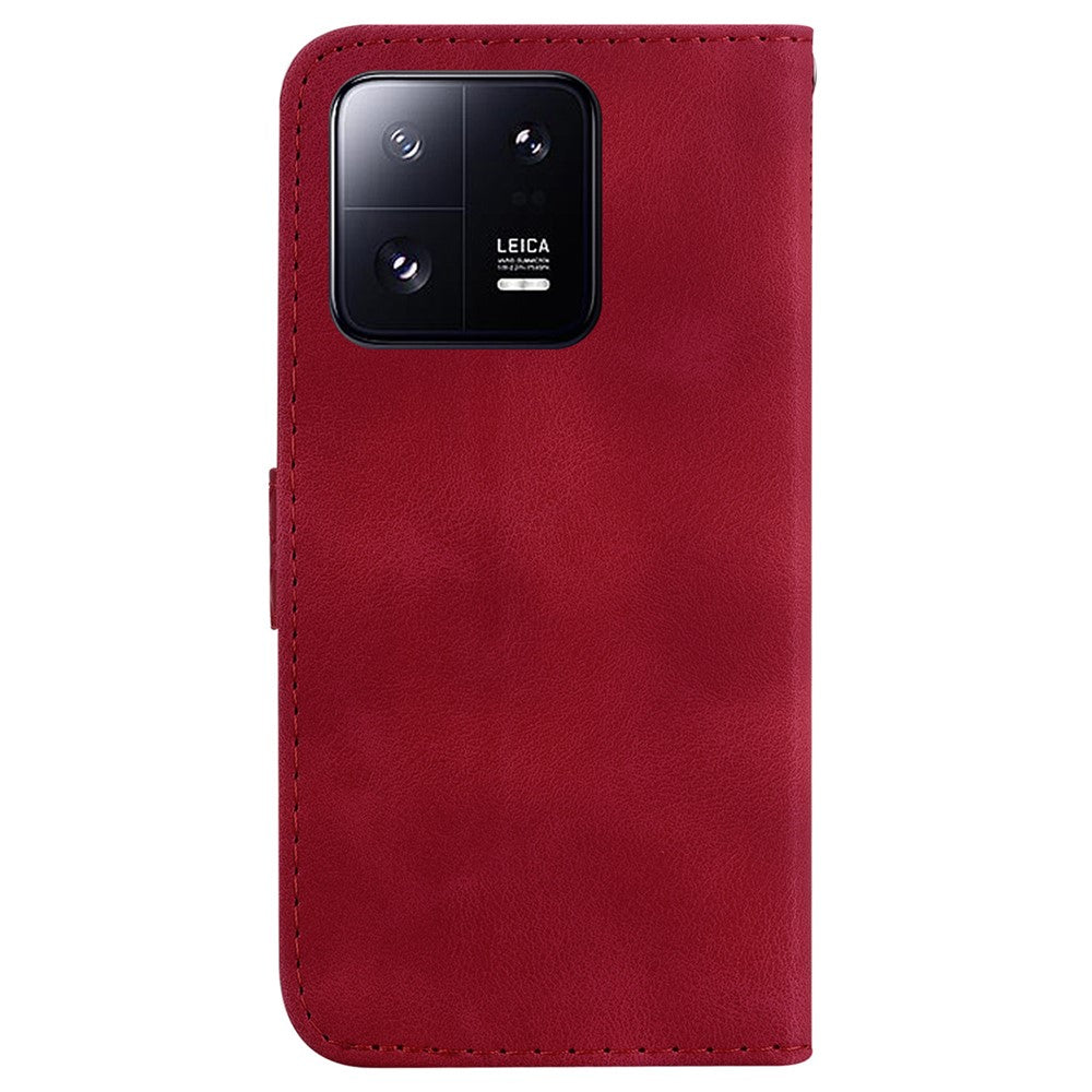 PU Leather Phone Case for Xiaomi 13 Pro 5G 7-Shape Imprinted Wallet Stand Cover