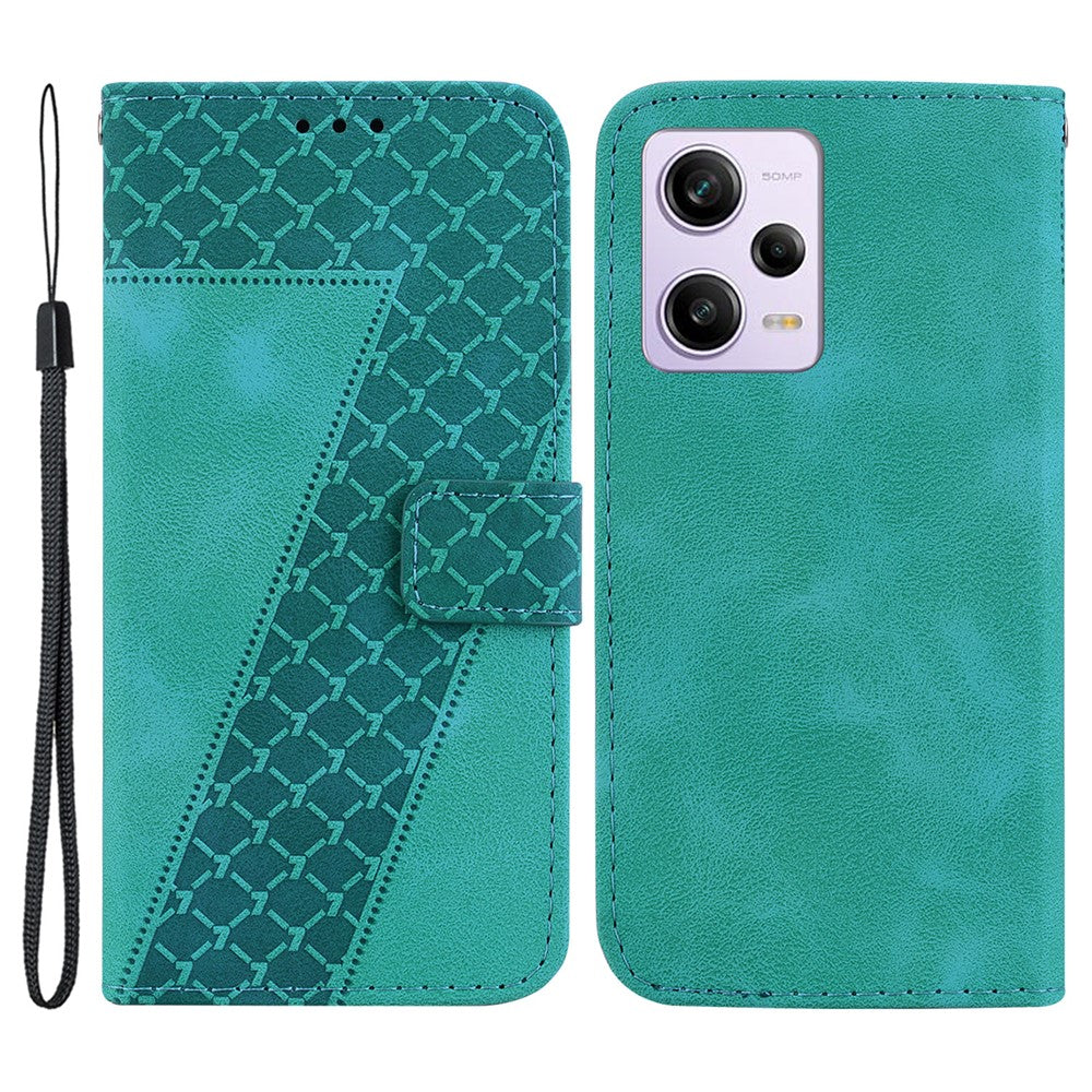 For Xiaomi Poco X5 Pro 5G / Redmi Note 12 Pro Speed 5G / Note 12 Pro 5G Leather Phone Case 7-Shape Imprinted Wallet Stand Cover