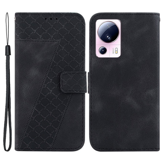 Xiaomi Civi 2 5G / Xiaomi 13 Lite Handyhülle – Civi 2 5G Freisprech-Ständer-Leder- mit bedrucktem Brieftaschen