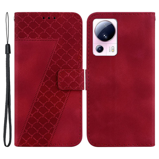 Xiaomi Civi 2 5G / Xiaomi 13 Lite Handyhülle – Civi 2 5G Freisprech-Ständer-Leder- mit bedrucktem Brieftaschen
