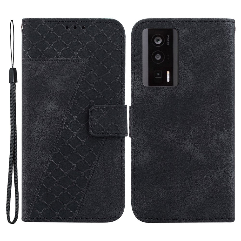 For Xiaomi Poco F5 Pro 5G / Redmi K60 Pro 5G / K60 5G PU Leather Stand Phone Case 7-Shape Imprinted Wallet Cover