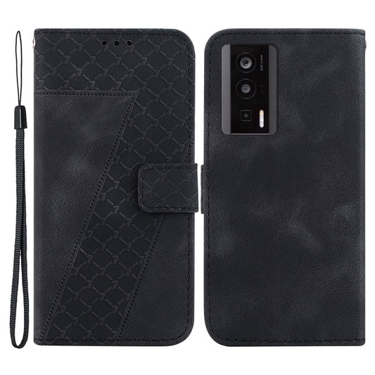 For Xiaomi Poco F5 Pro 5G / Redmi K60 Pro 5G / K60 5G PU Leather Stand Phone Case 7-Shape Imprinted Wallet Cover