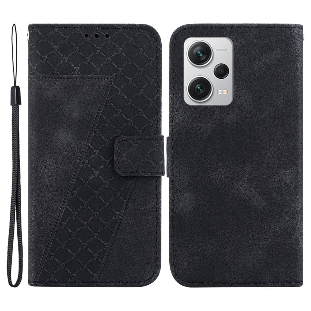For Xiaomi Redmi Note 12 Pro+ 5G 7-Shape Imprinted Wallet Stand Phone Case Anti-fall Leather Shell