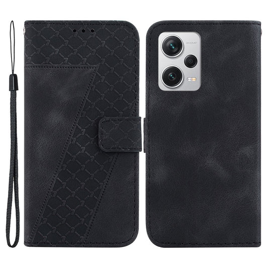 Xiaomi Redmi Note 12 Pro+ 5G Handyhülle – 7-förmige bedruckte Brieftasche mit Standfunktion, Anti-Fall-Lederhülle