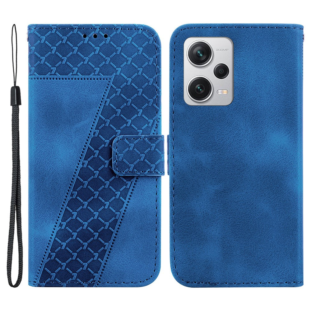For Xiaomi Redmi Note 12 Pro+ 5G 7-Shape Imprinted Wallet Stand Phone Case Anti-fall Leather Shell