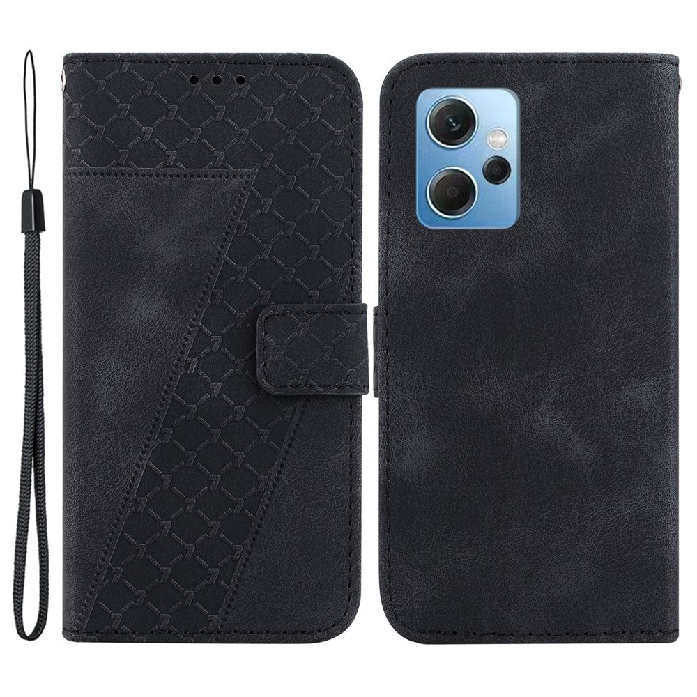 For Xiaomi Redmi Note 12 4G 7-Shape Imprinted Protective Case Leather Wallet Stand Phone Cover
