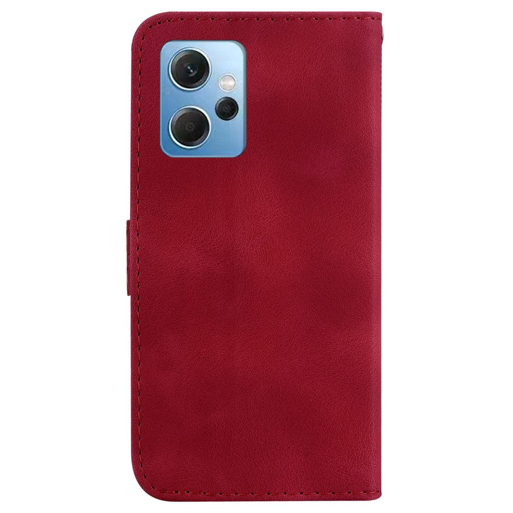 For Xiaomi Redmi Note 12 4G 7-Shape Imprinted Protective Case Leather Wallet Stand Phone Cover